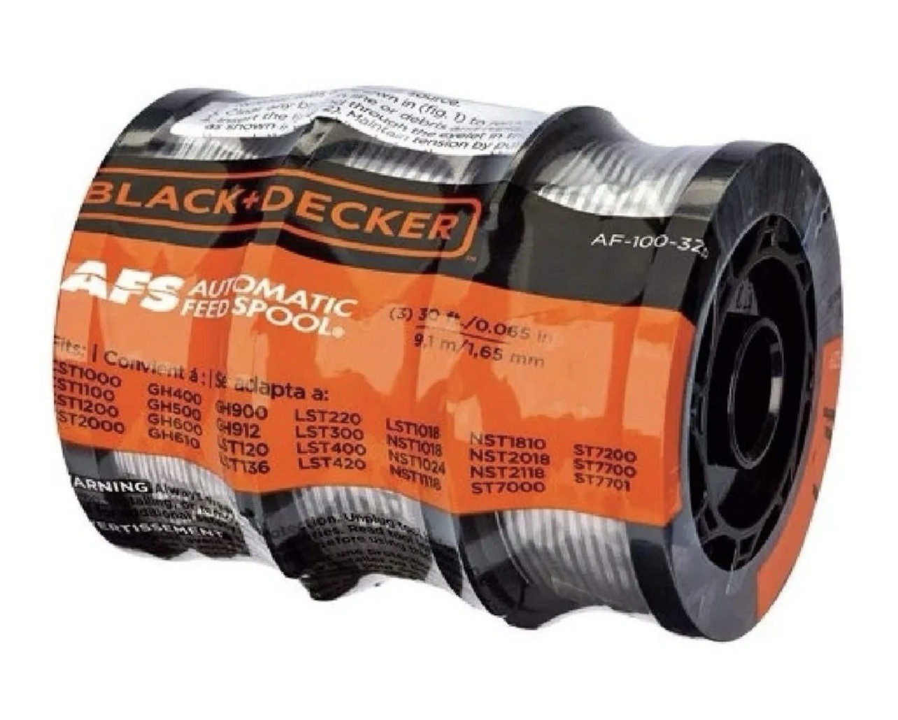 Black + Decker Trimmer Line String Replacement Spool 30' 3 Pack AF-100-3ZP gallery