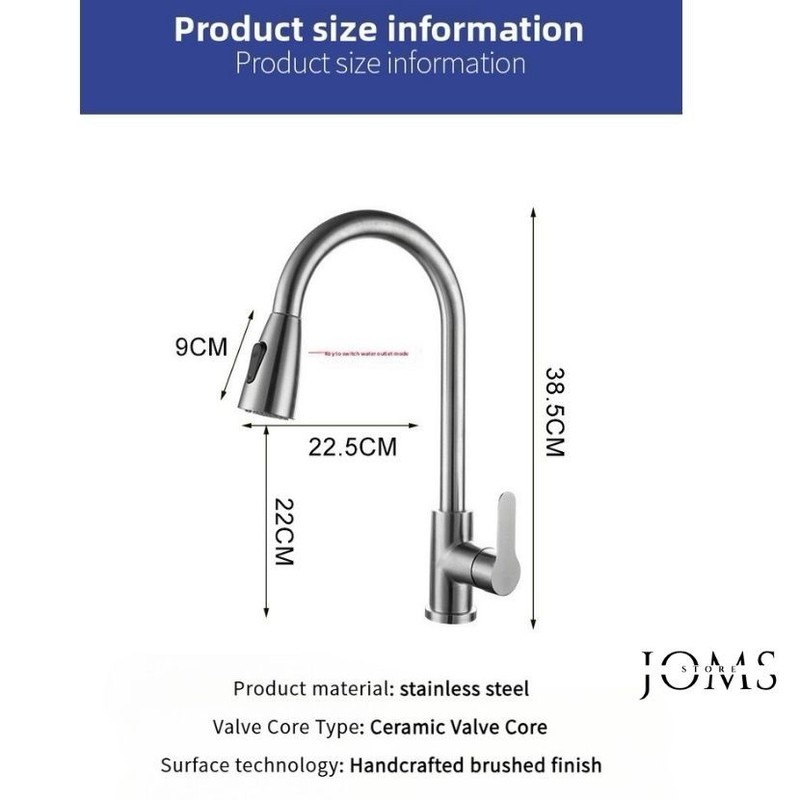Brushed Nickel Kitchen Faucet Pull Down Sprayer Single Handle Swivel Spout gallery