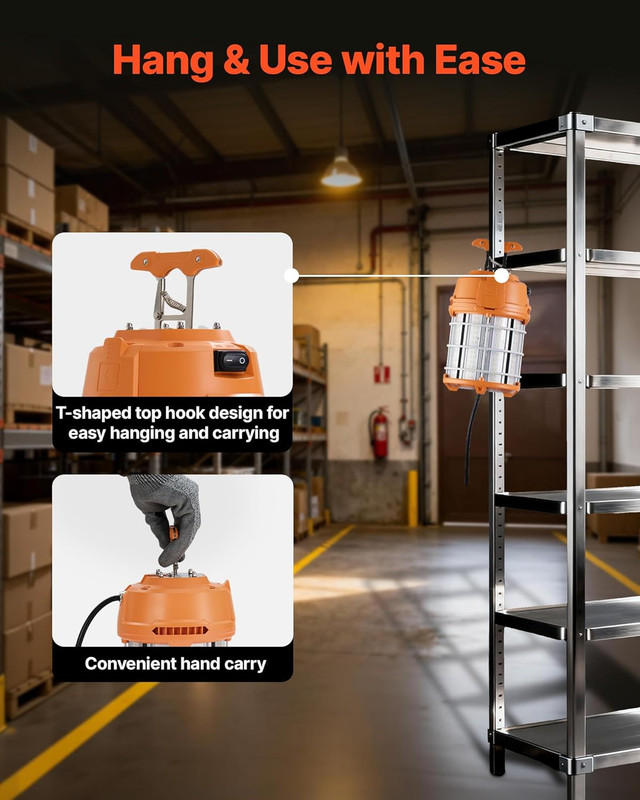 LED Temporary Work Light, 100W, 14400 Lm, 5000K Durable & Water-Resistant, Linka gallery