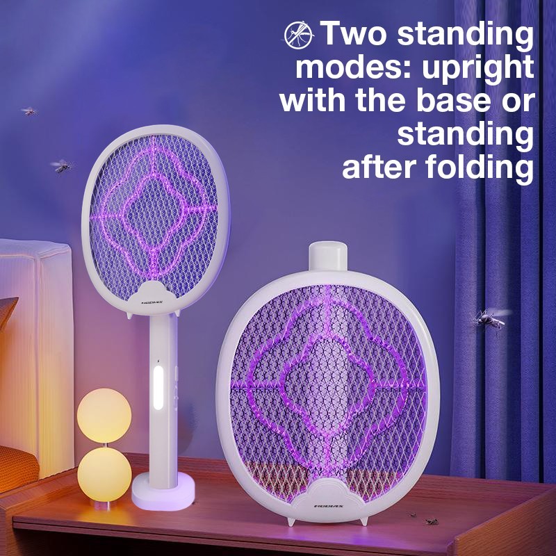 Foldable Electric Fly Swatter Rechargeable Handheld Mosquito Racket Pest Killer gallery