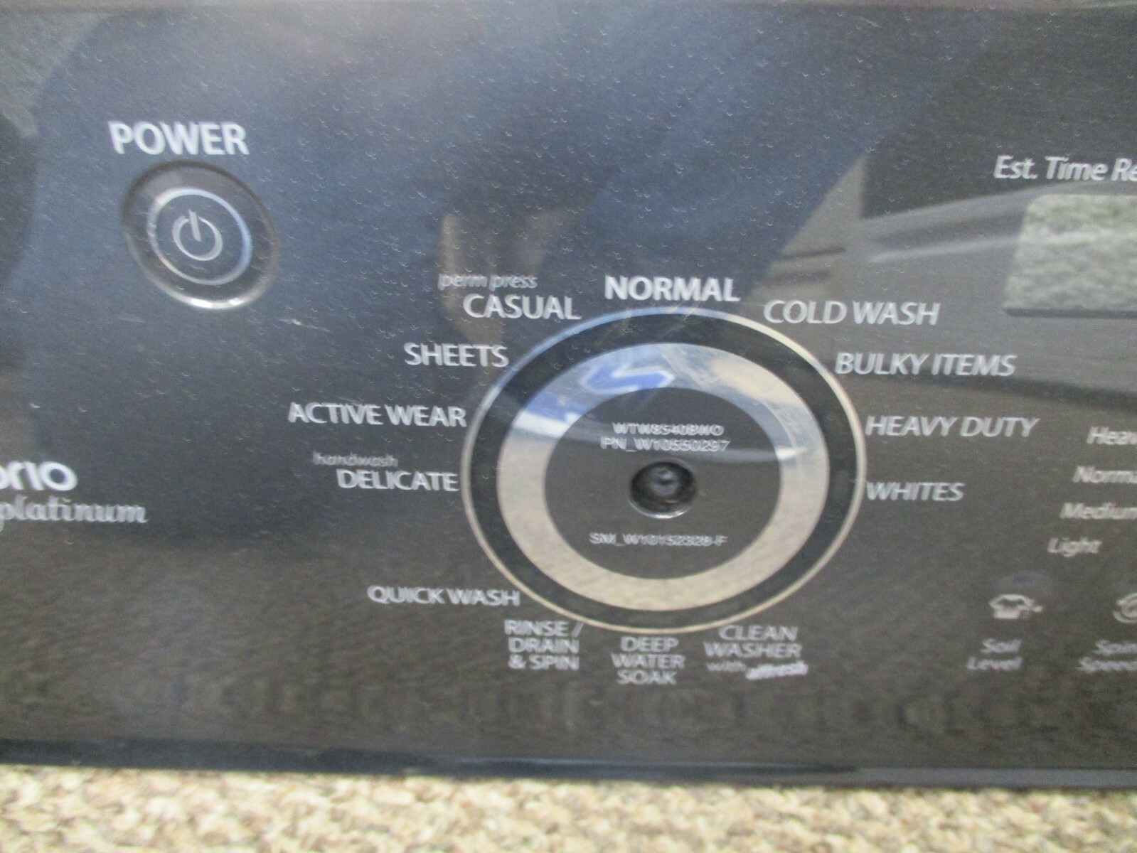 Whirlpool Cabrio Washer Console Touch Screen/Push Button Panel WPW10521079 gallery