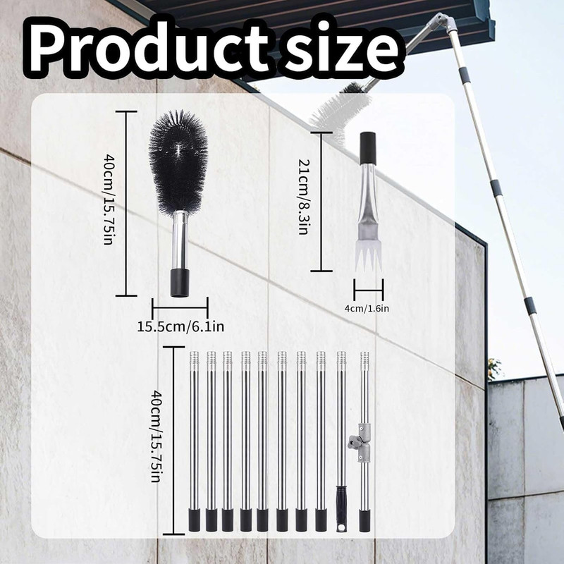 Gutter Cleaning Tools from the Ground, 13.1FT Adjustable Gutter Cleaner Pole wit gallery