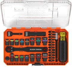 Klein Tools 65302KNECT KNECT Pass-Through and Impact Socket Set, SAE and Metric