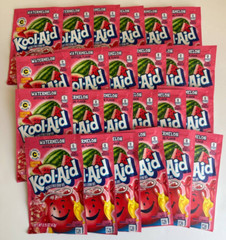 Kool Aid Watermelon Unsweetened Drink Mix Caffeine Free EXP Oct 2026 Lot of 24