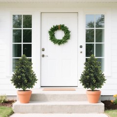2Pack 55cm Tower Shaped Artificial Topiary Stake with 16cm Extension Rod