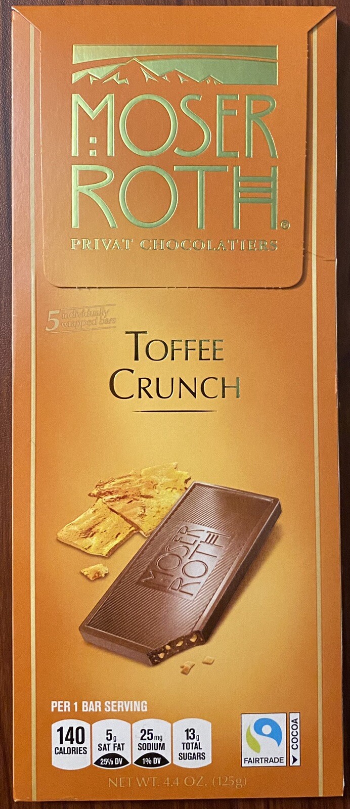 **NEW** MOSER ROTH TOFFEE CRUNCH CHOCOLATE CANDY 4.4 oz - 3 PACK gallery
