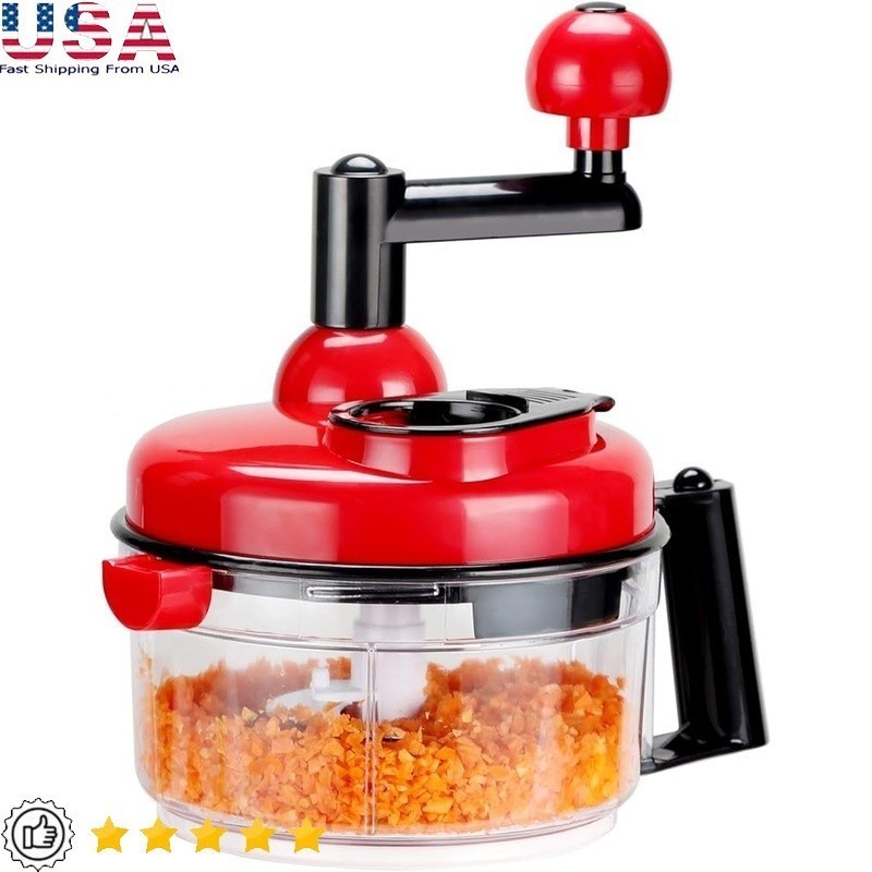 Hand Crank Food Processor Vegetable Chopper Multi-Functional Easy Clean Tool New gallery