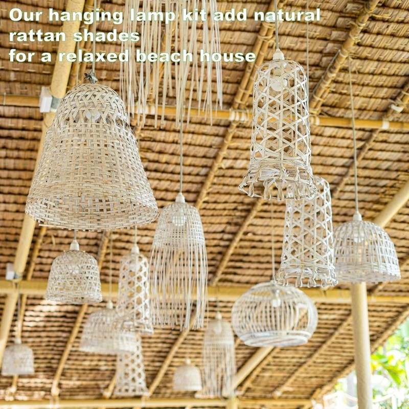 Plug in Light Socket Kit 16Ft Pendant Light Cord E26 E27 Hanging Lamp with On... gallery