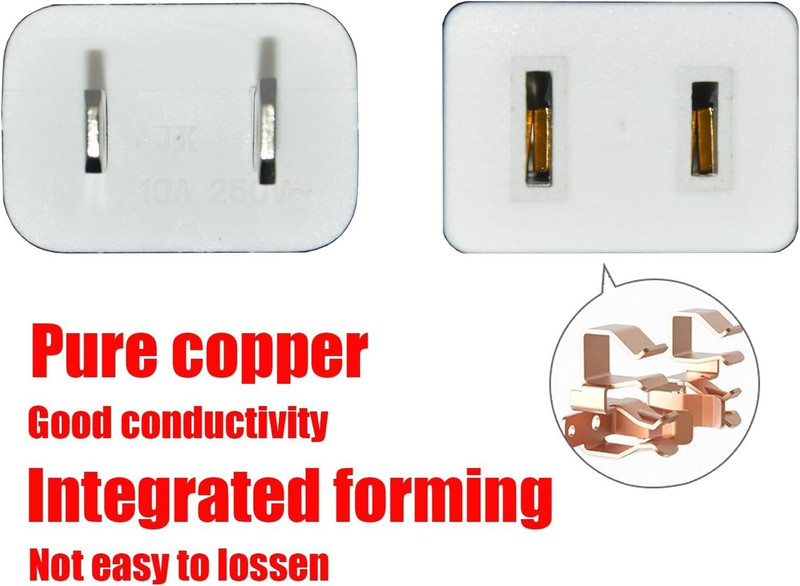 15FT Black Thin Extension Cord 2 Prong Extension Cord for Indoor Use Outdoor Use gallery