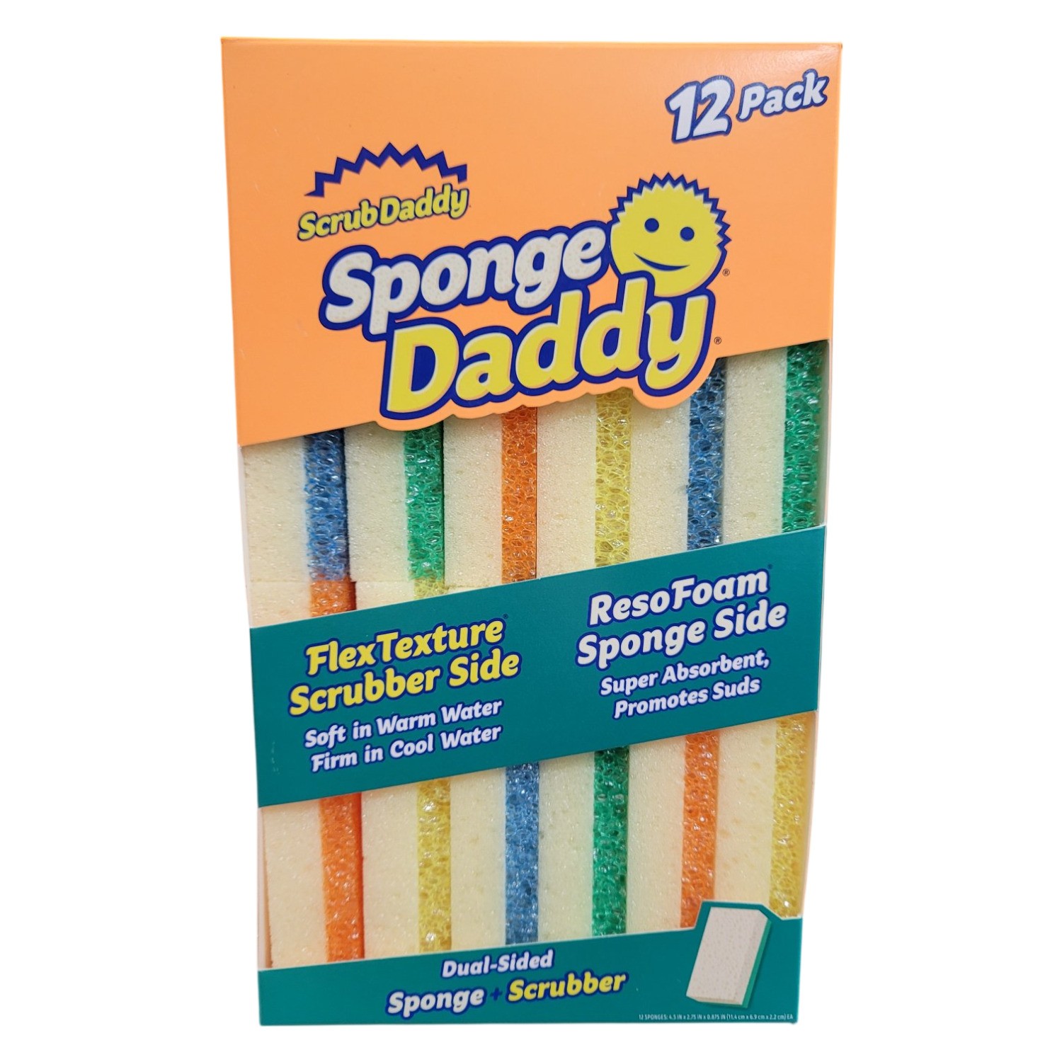 Scrub Daddy Sponge Daddy Cleaning Sponges, Multi-Color, 12 ct. gallery