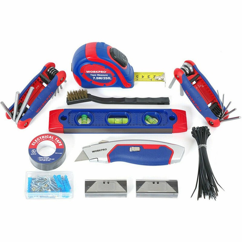 WORKPRO 322-Pieces Basic Household Hand Tool Home Repair Tool Kits With Tool Bag gallery