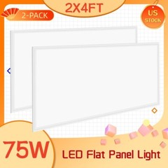 2×4 FT LED Flat Panel Light 75W, Drop Ceiling Light LED Fixture for Home Office