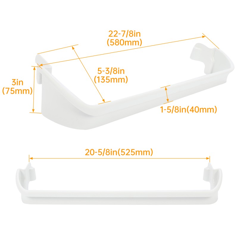 Middle Door Rack White Compatible with Frigidaire Kenmore 240535201 AP3214686 gallery