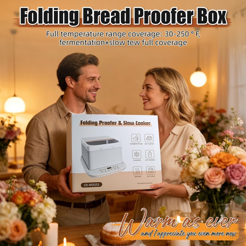Folding Bread Proofer & Slow Cooker, 25L Capacity, Digital Temp Control 32-248°F gallery