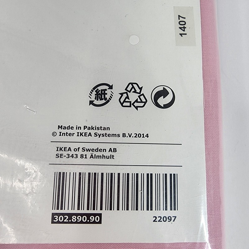 VIVAN Curtains 1 pair pink polyester cotton New 57in x 98.5in (145x250 CM) New gallery