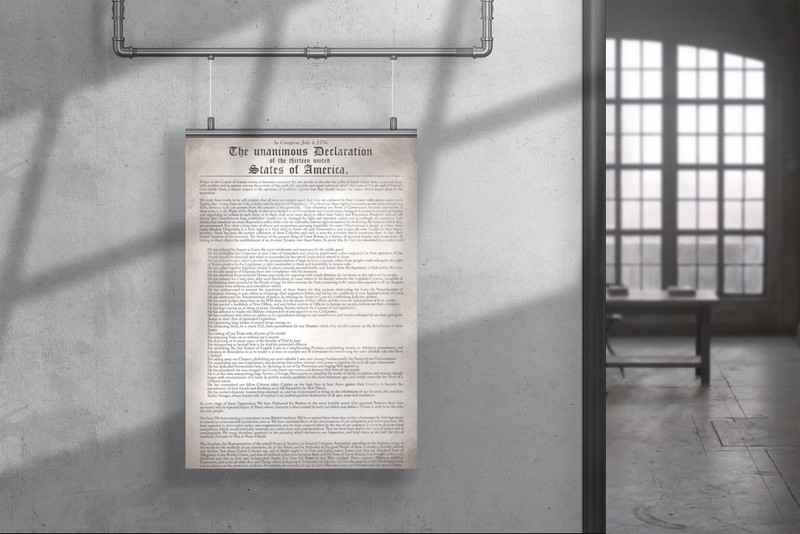 Declaration Independence Remastered Readable US History Art Print Poster 12x18 gallery