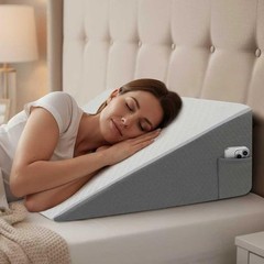 Vimoli Bed Wedge Pillow for Sleeping, Reading & Resting, 10 inch Cooling Memory