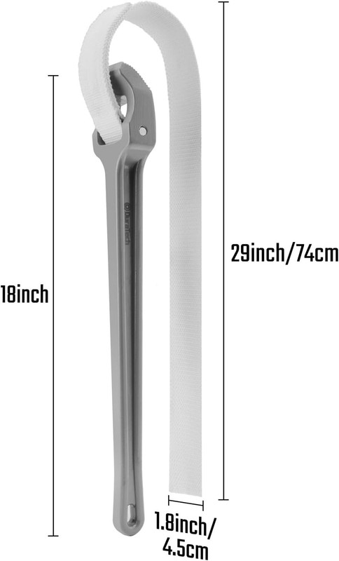 Strap 18" Handle, Adjustable Nylon Strap Pipe Wrenches, Oil Filter Strap Opener gallery