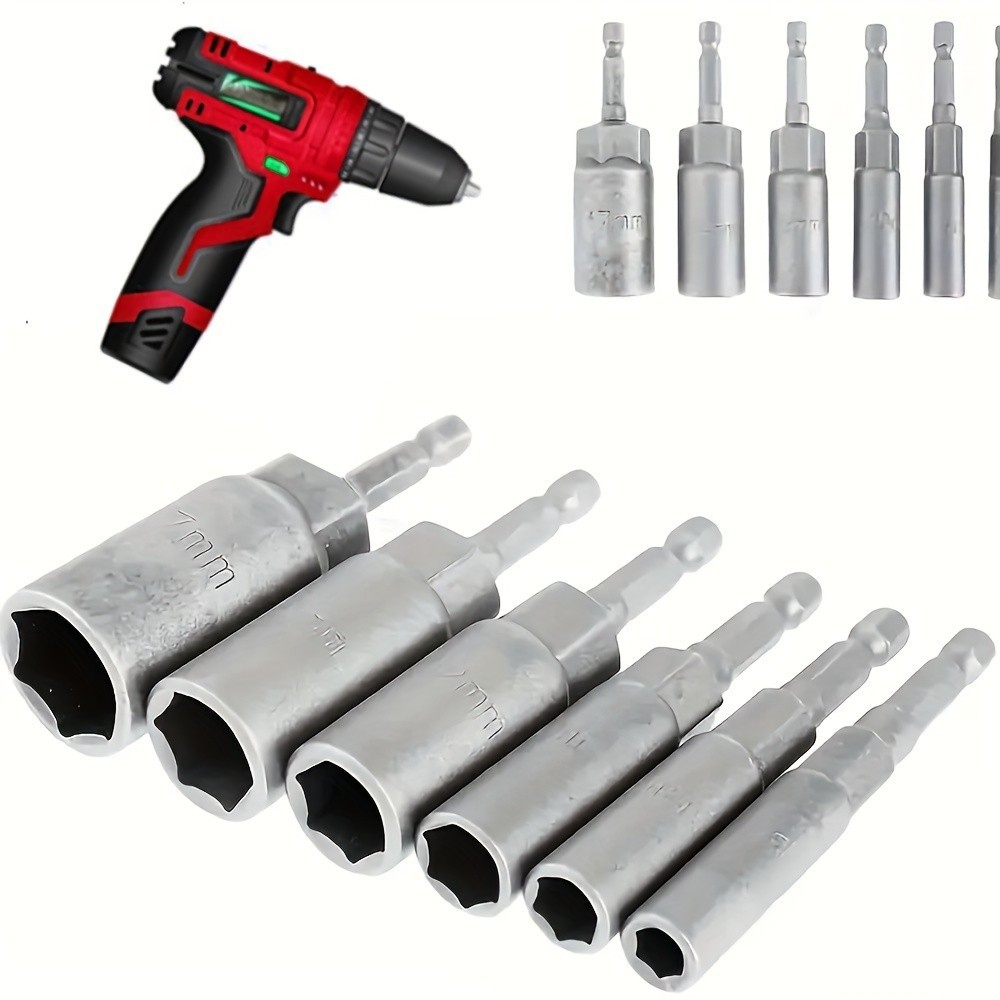 Hex Socket Drill Bit Set - 1/4'' Hex Drive for Bolts & Nuts, Multiple Sizes gallery