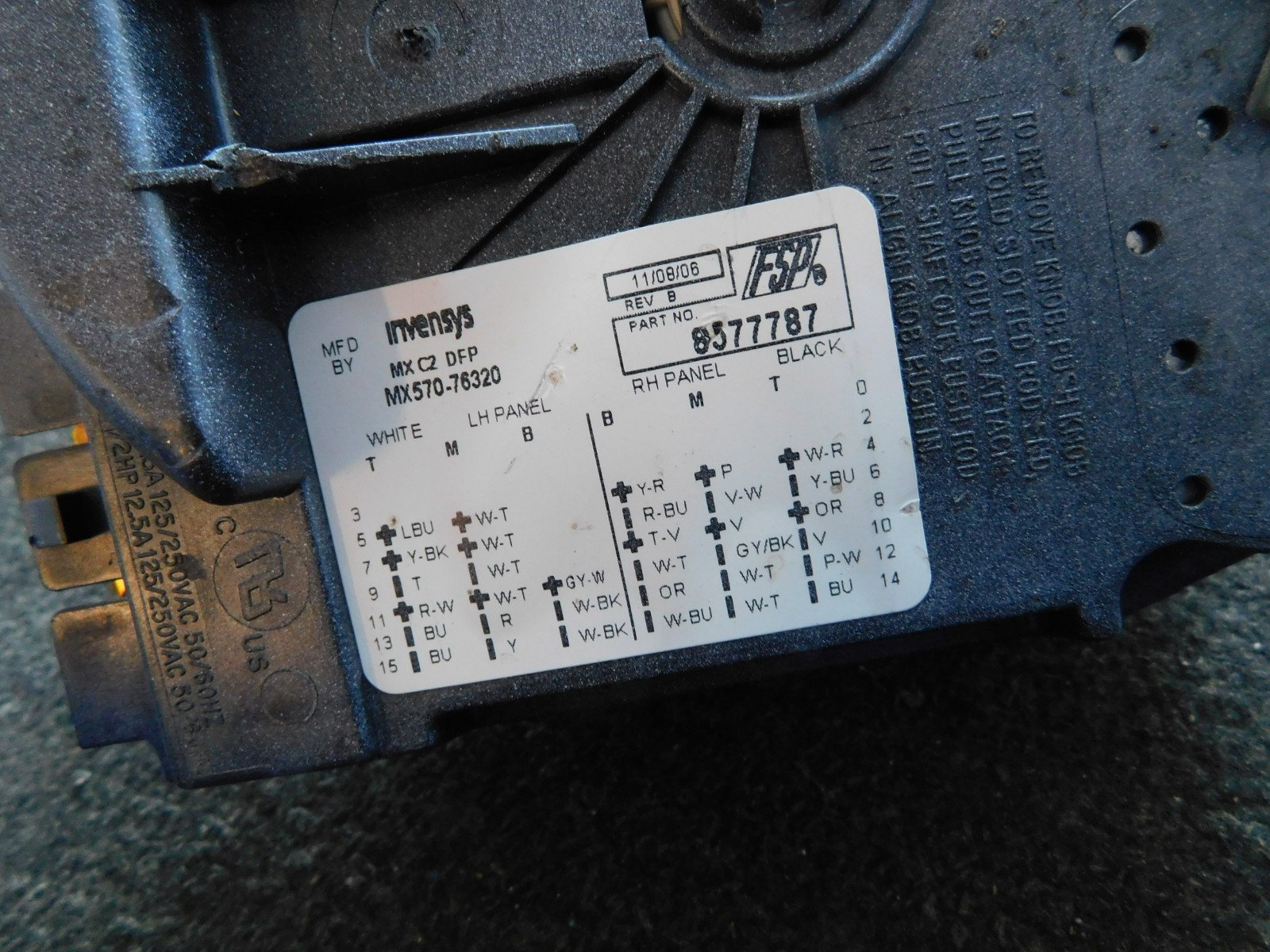 WHIRLPOOL WASHER TIMER PART # 8577787 gallery