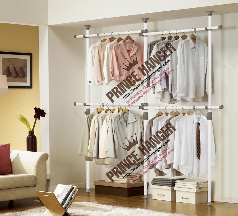 Prince Hanger | One Touch Double 2 Tier Adjustable Hanger |Vertical pole upgrade gallery