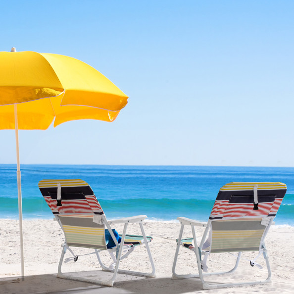Striped Folding Beach Chair Lightweight Portable Outdoor Camping Patio Chair gallery