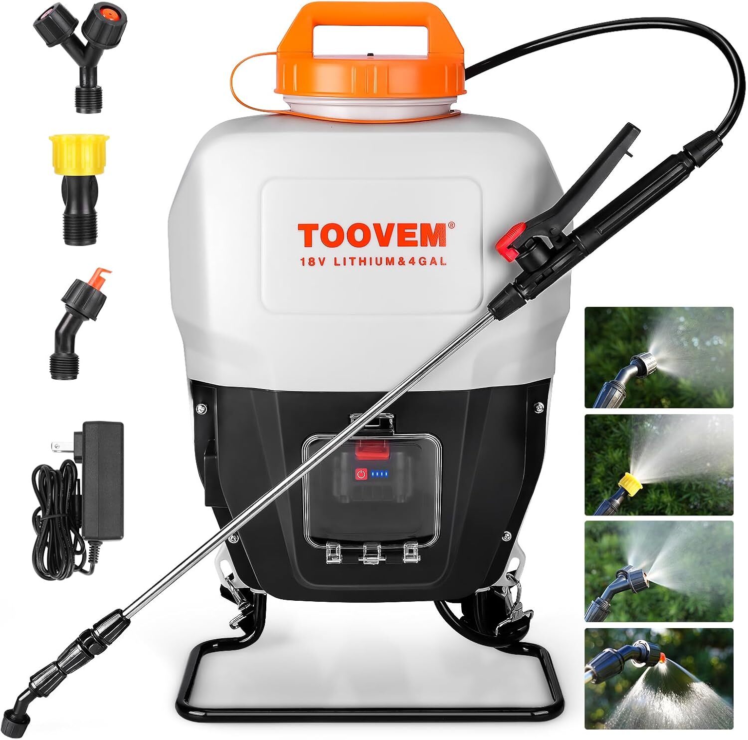 Toovem Backpack Sprayer 4 Gallon Battery Powered Garden Sprayer, Electric gallery
