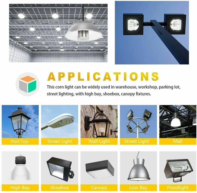 120W LED Corn Cob Bulb Lights E39 Retrofit 400W HID Street Lights 6000K High Bay gallery