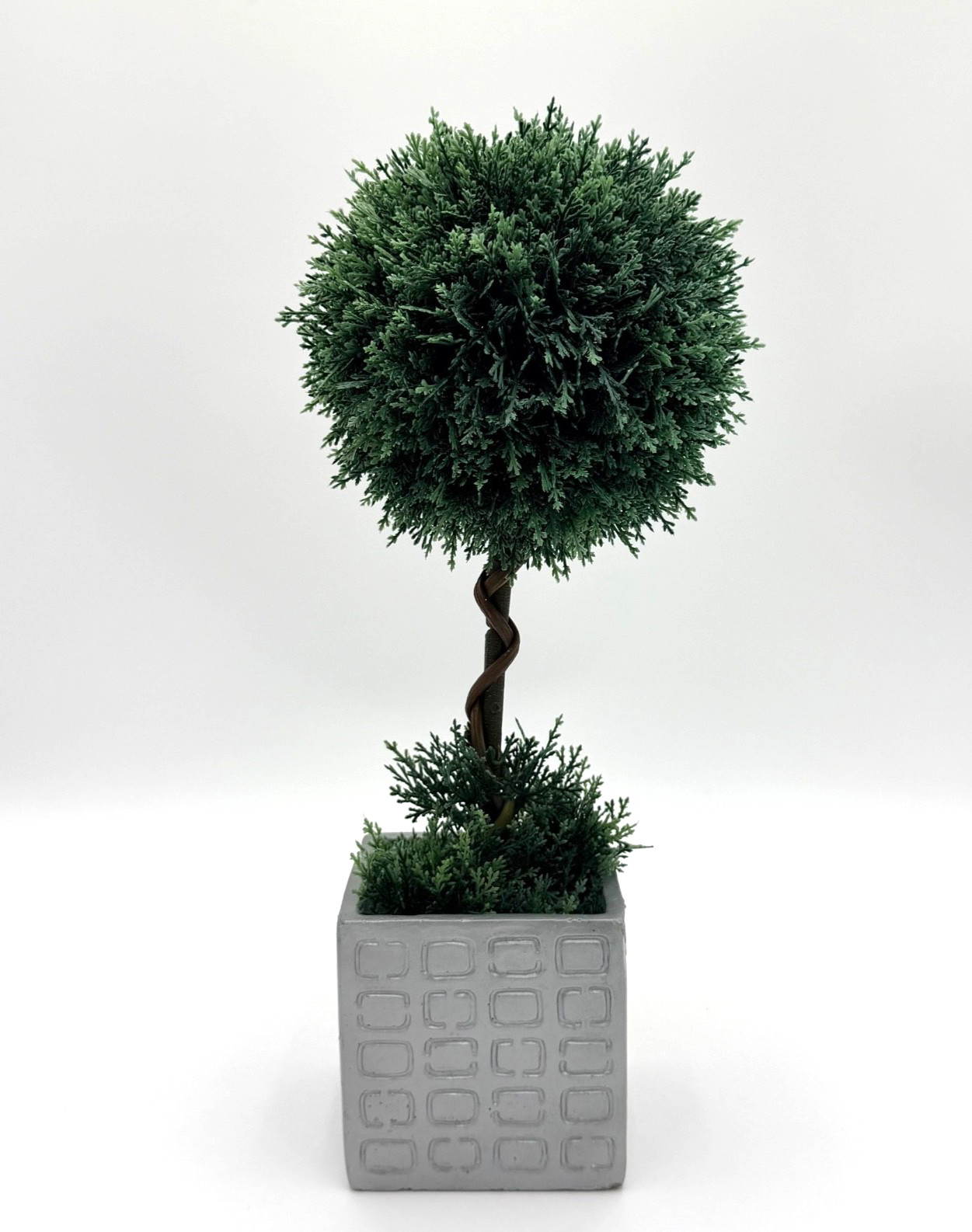 Artificial Topiary Tree Twisted in Pot Faux Plant Home Decor Greenery Pre Owned gallery