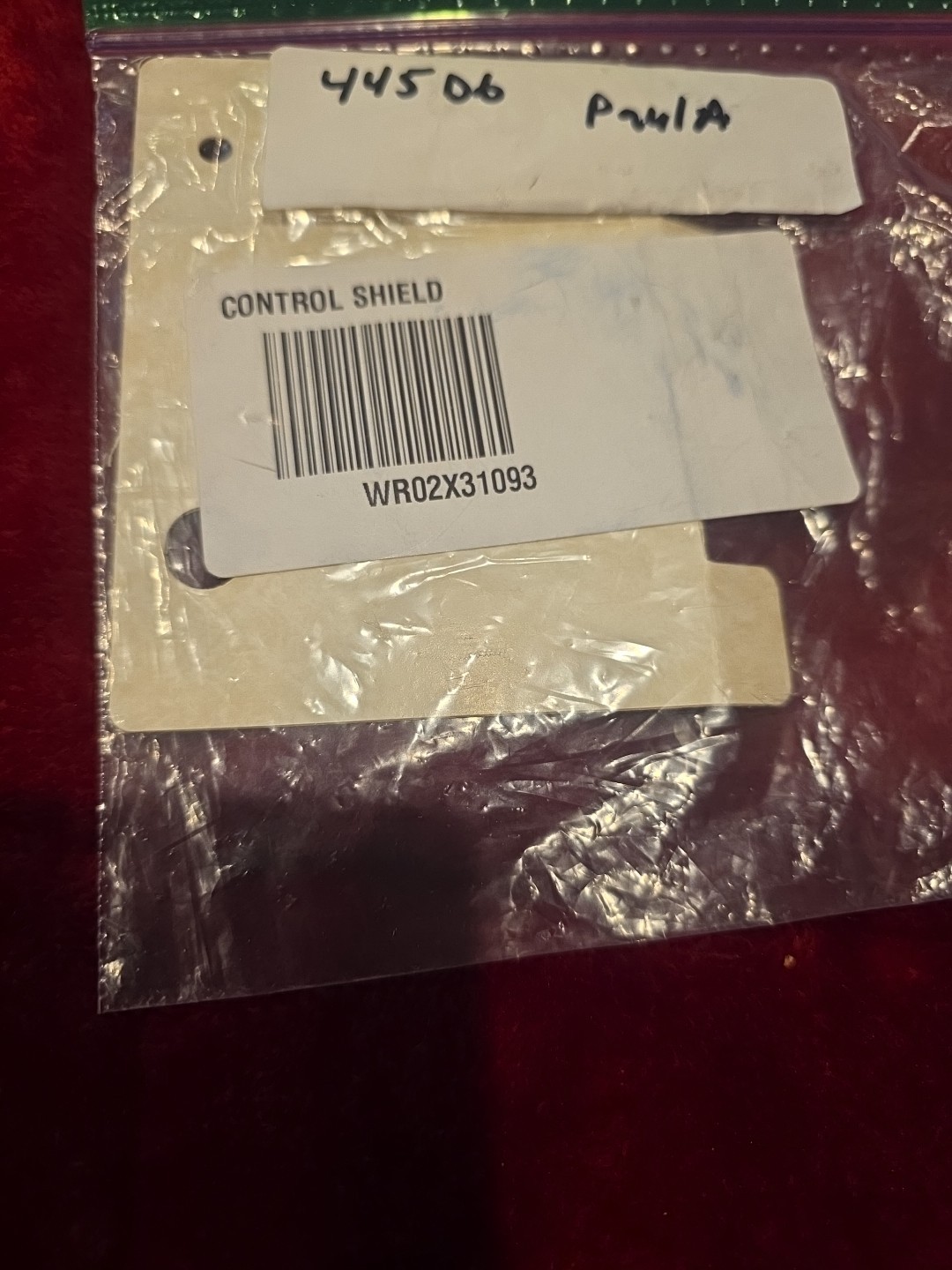 WR02X31093 GENUINE OEM GE Control Shield - B90 gallery