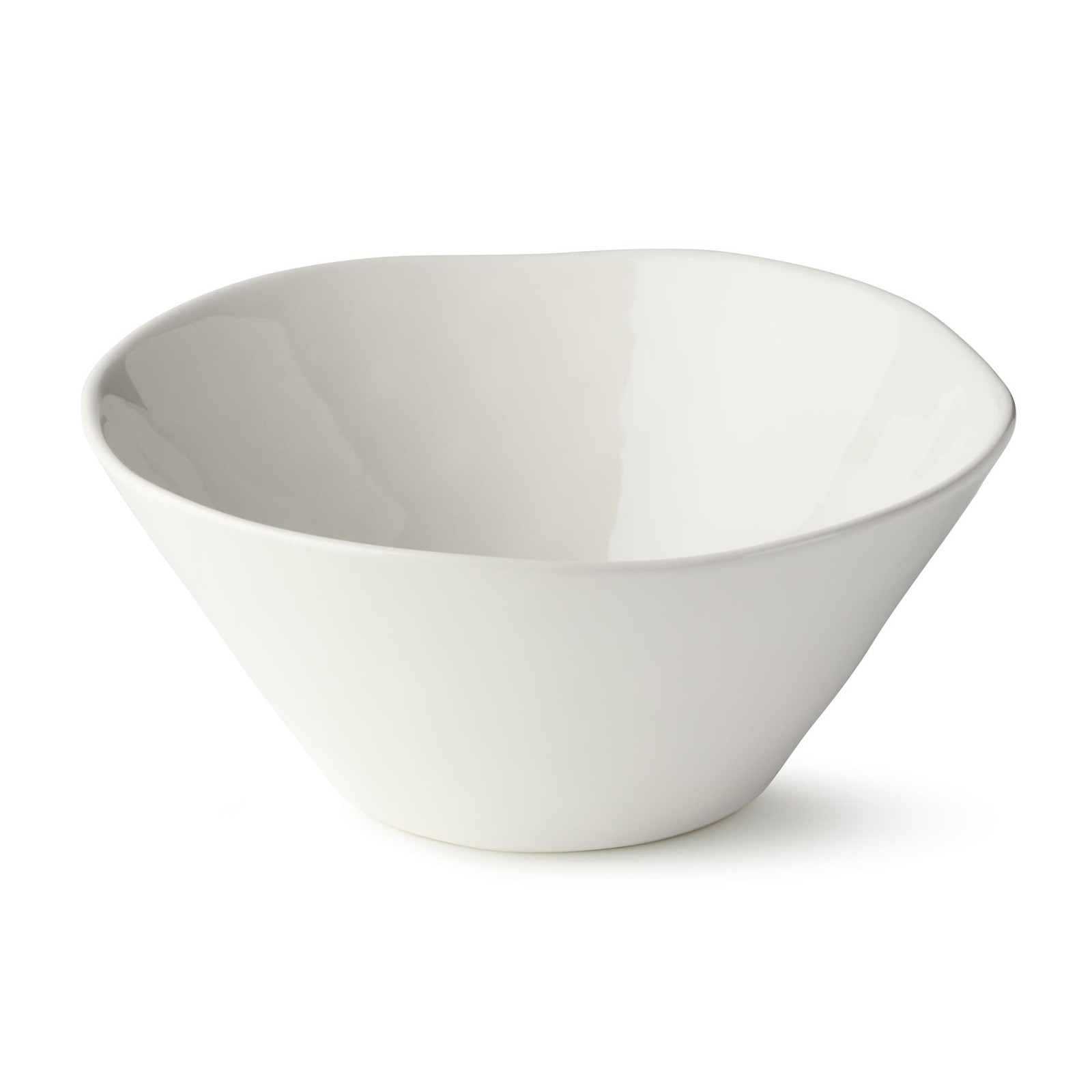 Linen Cream Stoneware Deep Bowl 88 oz - 10.25"x4.5" Neutral Matte Glazed Serving gallery