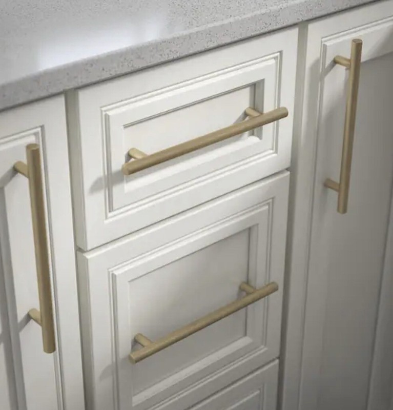 Solid Bar 6-5/16 in. (160 mm) Champagne Bronze Cabinet Drawer Bar Pull 10 Pack gallery