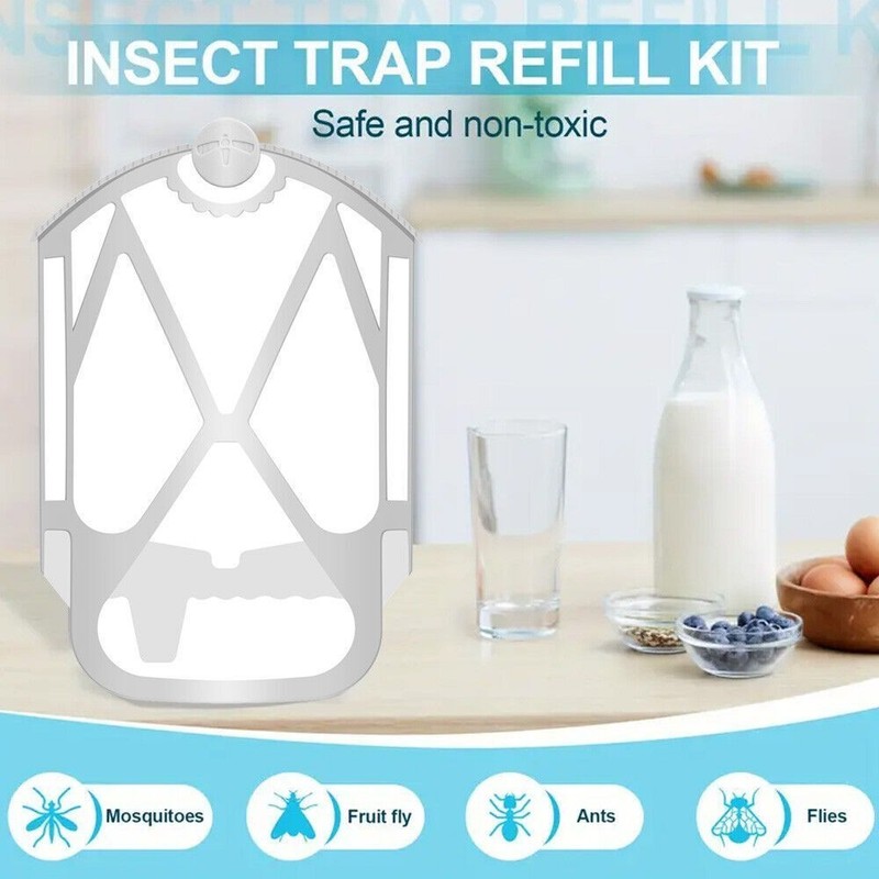 16/32PCS Flying Insect Trap Refills Compatible for ZEVO, Indoor Fruit Fly Refill gallery