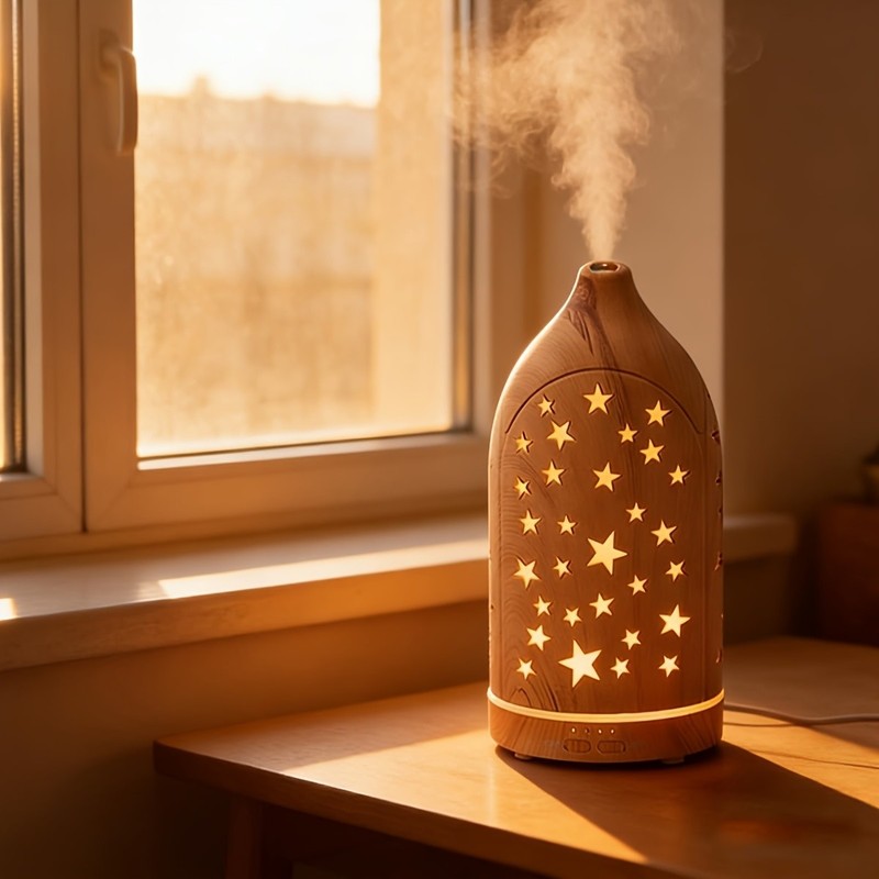 Essential Oil Diffuser with 3 Oils, 7 LED Lights, Auto-Off, Mini Humidifier gallery