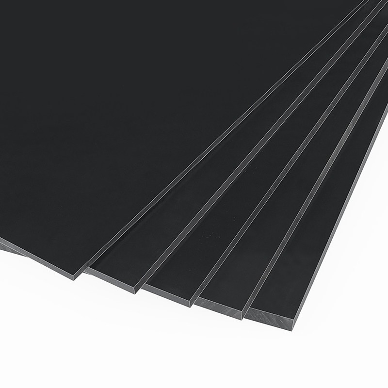 PP Polypropylene Black Plastic Flat Board Plate PVC Engineering Sheet Thick 10mm gallery