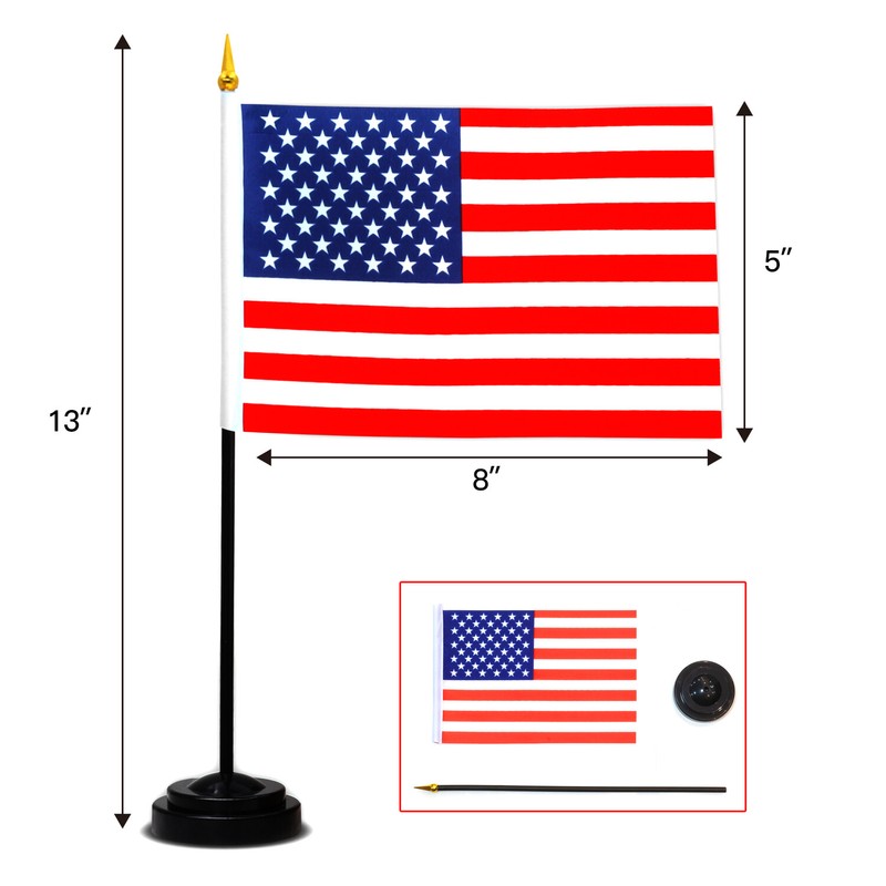 Anley 24 Countries Deluxe Desk Flags Set 8 x 5 Inches Miniature Desktop Flag gallery