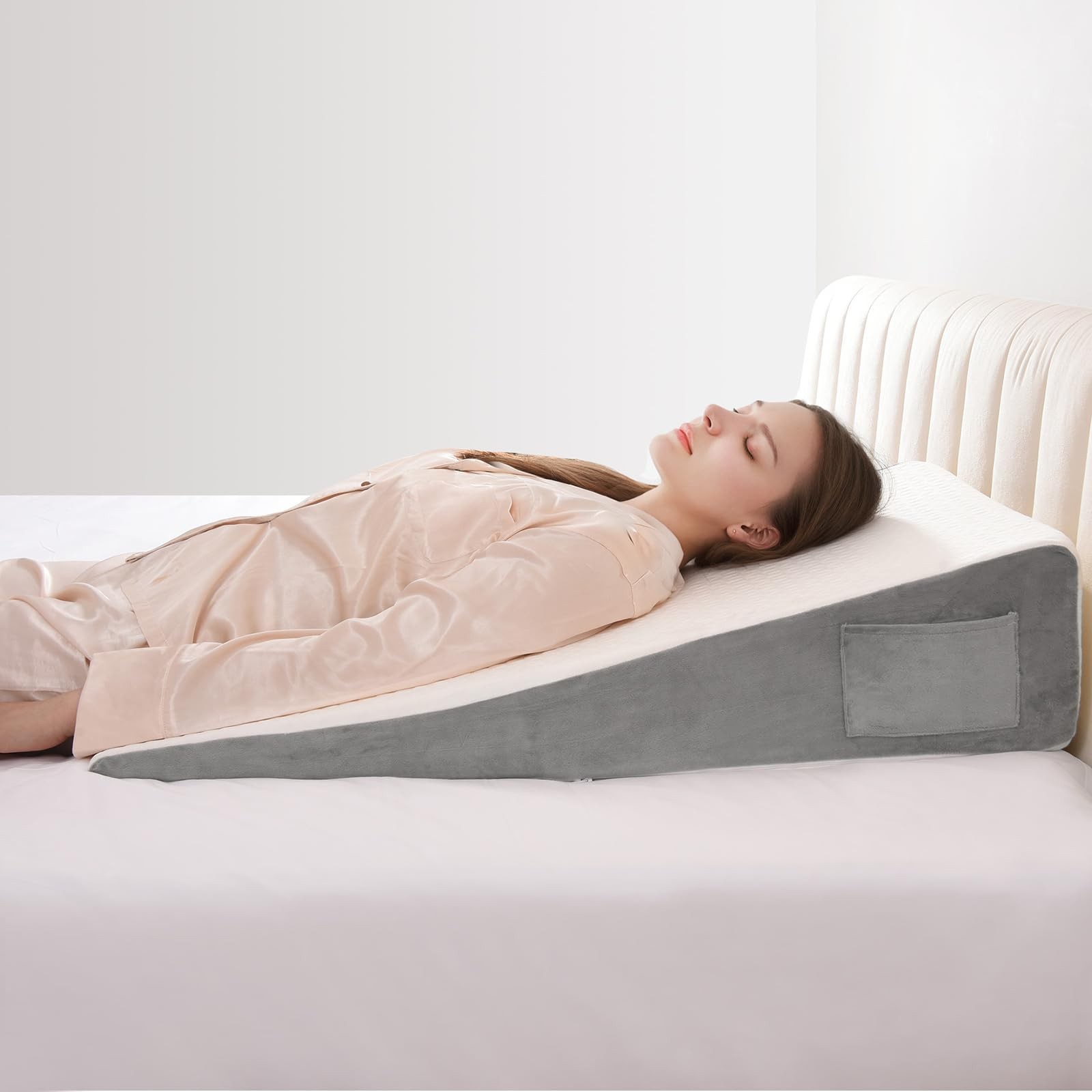 34" Extra-Long Wedge Pillow, Back & Arm Support, Bed Wedge Pillow for Sleepin gallery