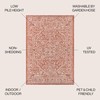 Boho Medallion Indoor Outdoor Area Rug 4X6 Red/Taupe, Malta Textured Weave fo... gallery