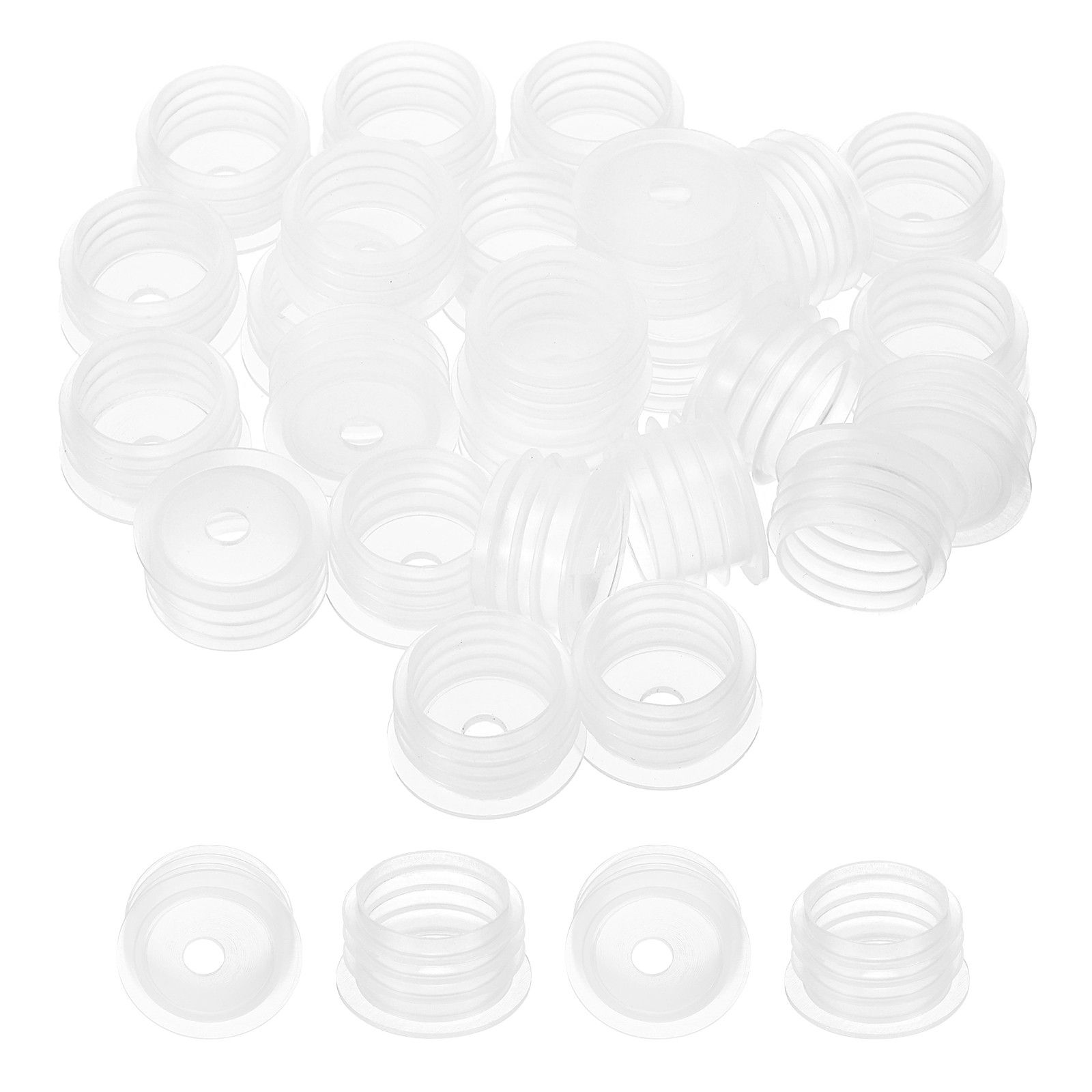 25Pcs 0.67" Bottle Adapters Press in Bottle Adapter Plugs Clear Color gallery