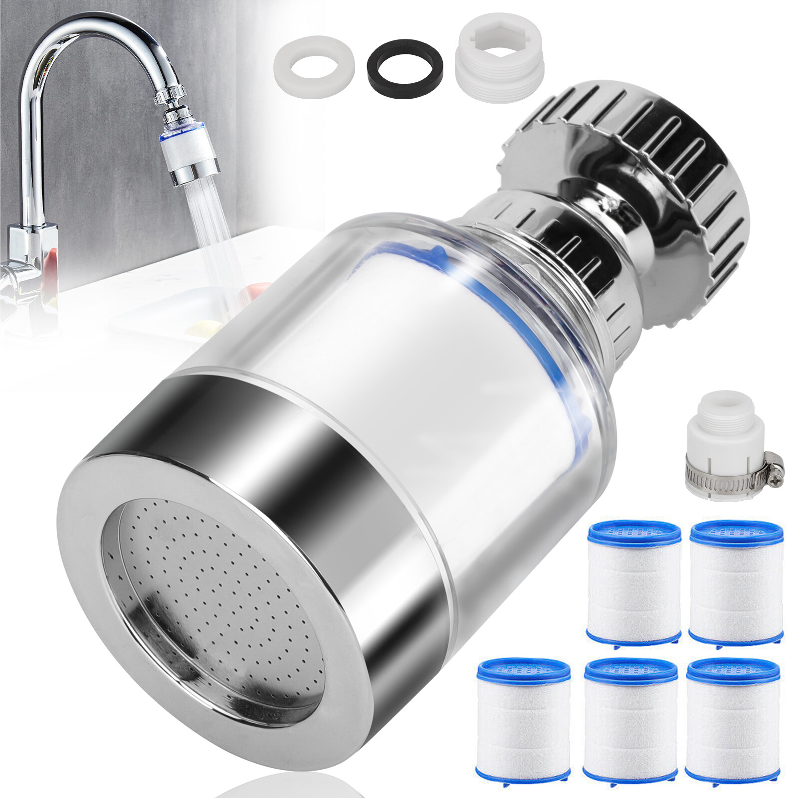 Faucet Water Filter System Kitchen Sink Mount Filtration Tap Purifier Cleaning gallery