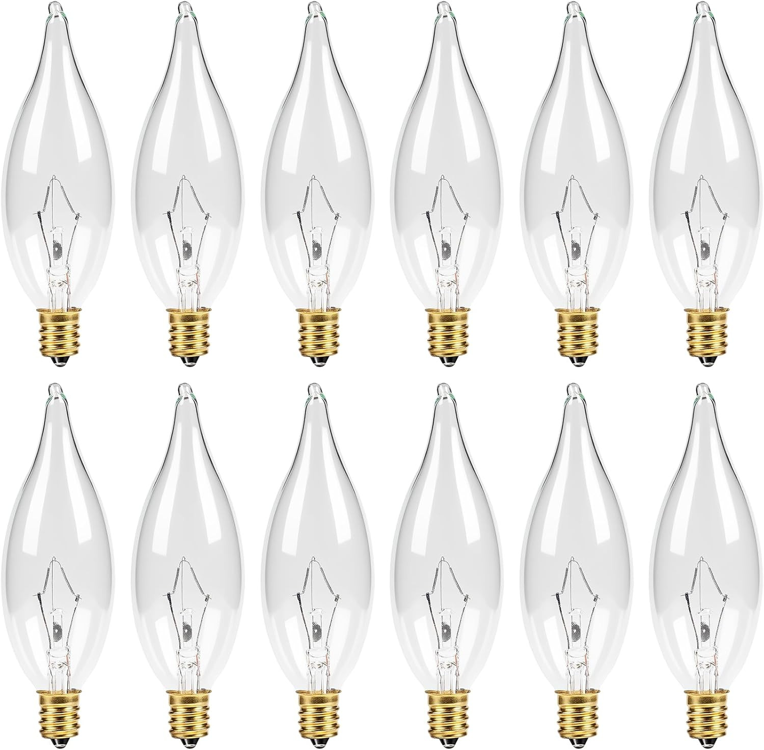12-Pack E12 Candelabra Light Bulbs 25W, 2500K Warm White, 240 Lumen Dimmable Cha gallery