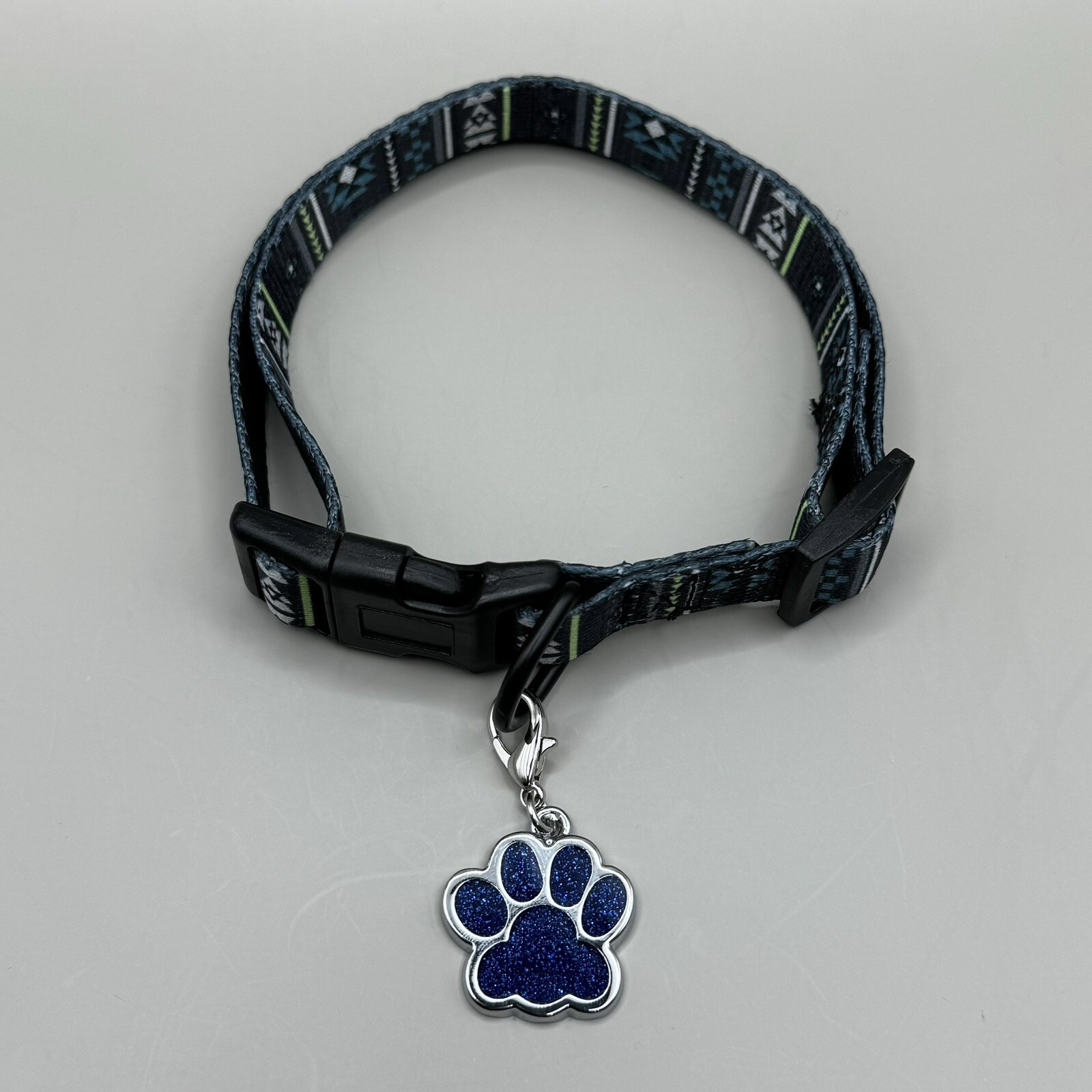 Clip-On Enamel Paw Print-Zipper pull -Keychain charm- or Purse Charm W/ Card gallery