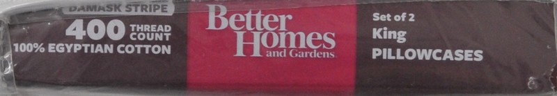 2 Pack NWT Better Homes Gardens 400 Egyptian Cotton Damask Stripes Pillow Cases gallery