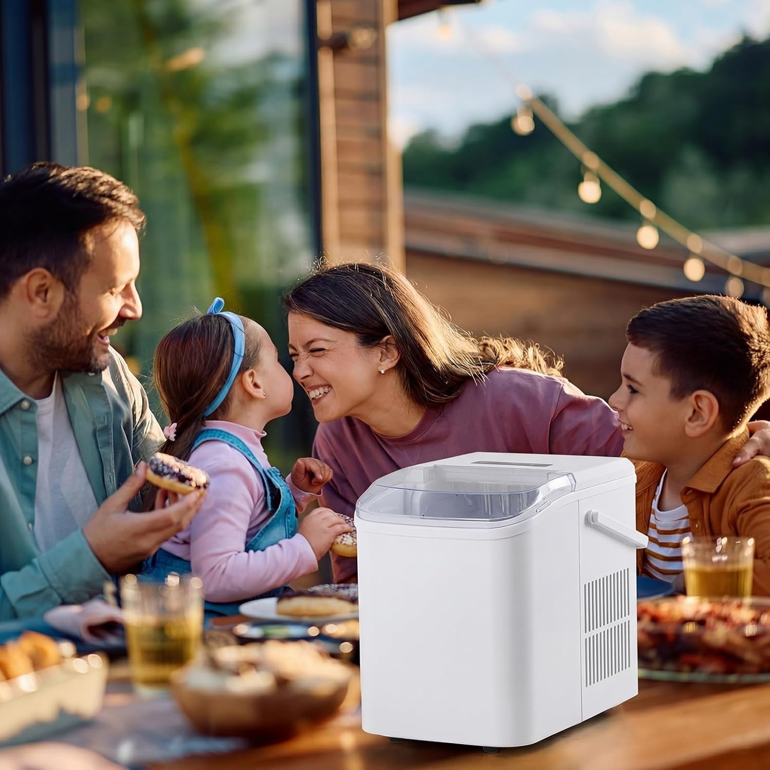 Portable Countertop Ice Maker 9 Ice Cubes in 6 Mins 26lbs for Kitchen gallery