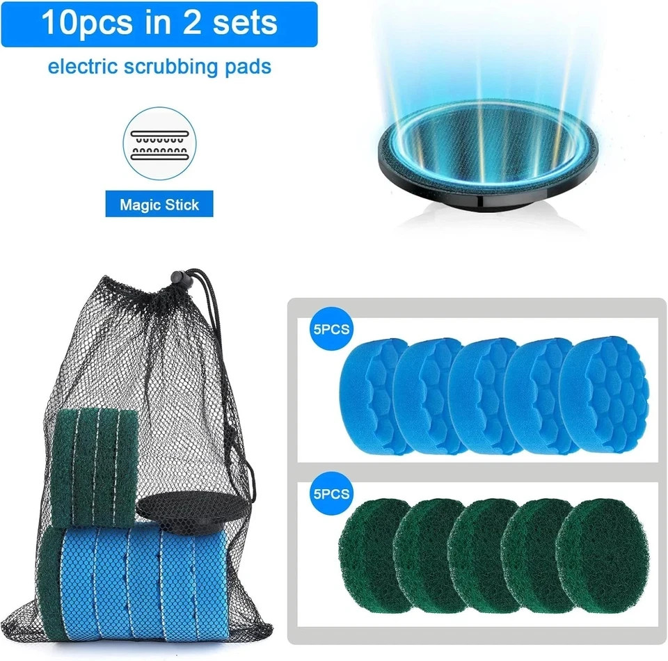 Electric Spin Scrubber Replacement Brush Heads Set, 10 Piece Replacement Brush C gallery