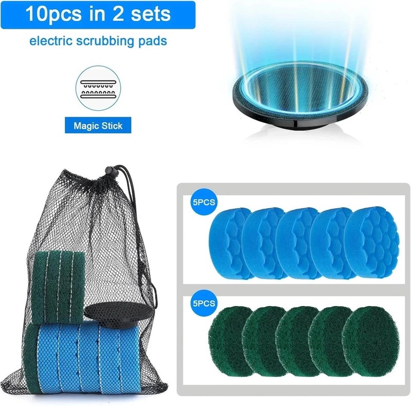 Electric Spin Scrubber Replacement Brush Heads Set, 10 Piece Replacement Brush C gallery