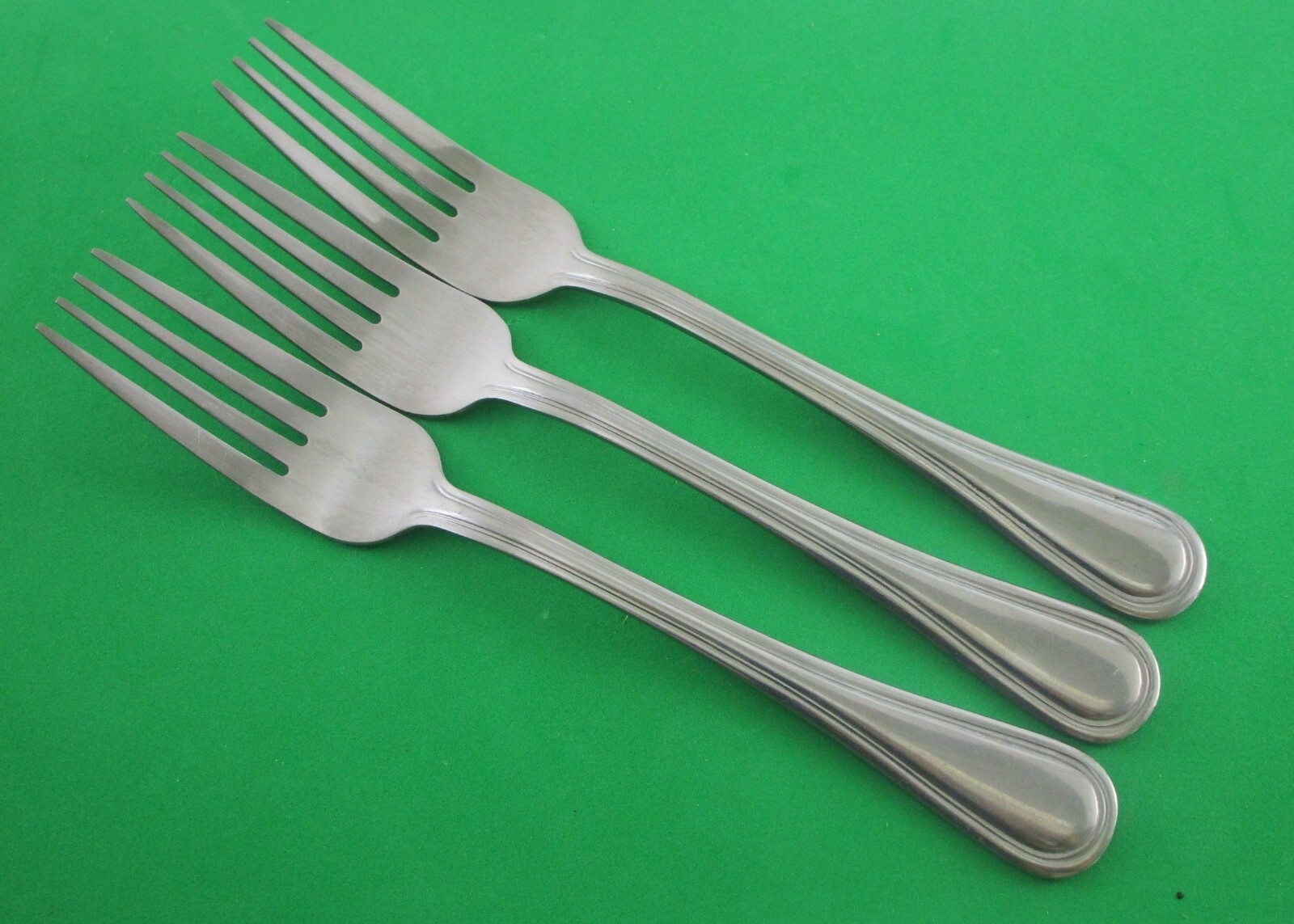 3 DINNER FORKS Oneida TRESS HOLLIS Stainless Glossy Flatware EXCELLENT gallery