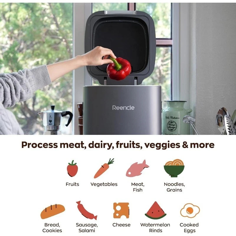 Reencle Prime Electric Composter - 14L Kitchen Composter, Decomposes gallery
