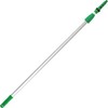 Unger-96" Threaded Telescoping Pole, 7/8 in Dia, Silver/Green, Aluminum/Pl|15854 gallery