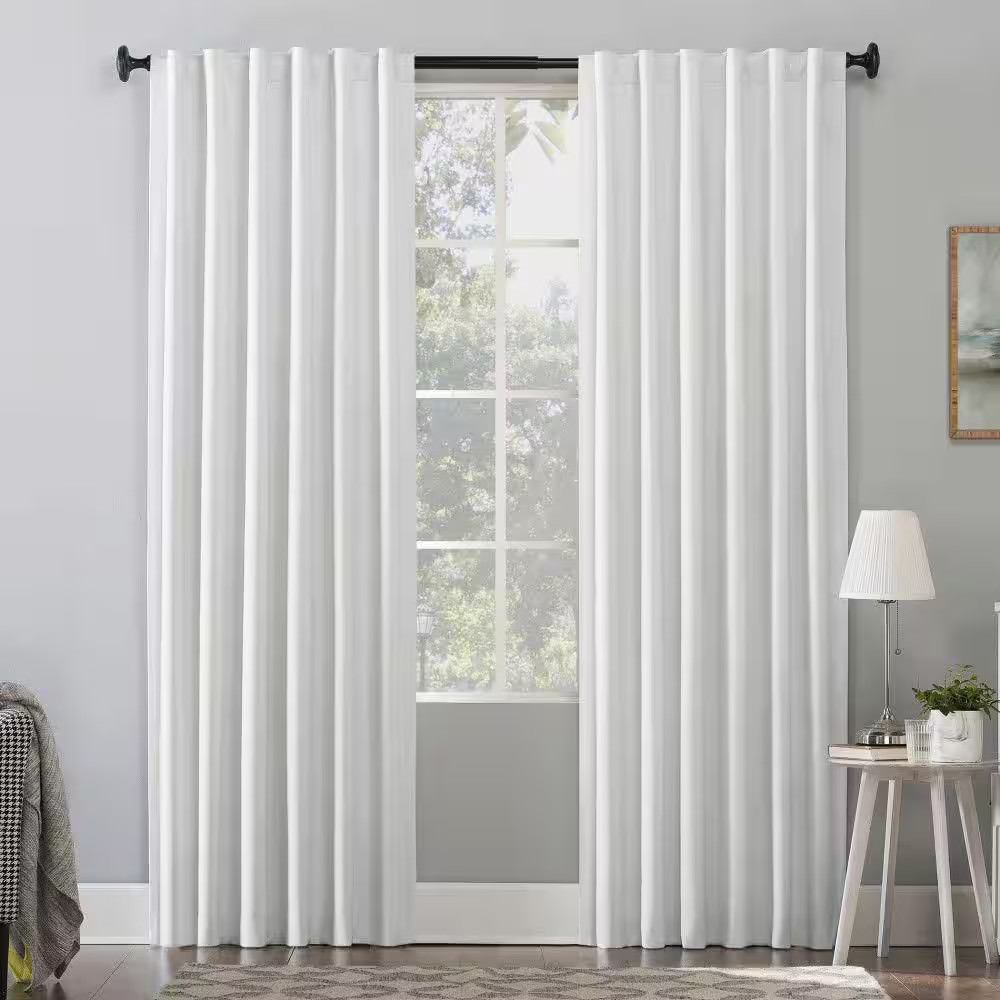 Amherst Velvet Noise Reducing Thermal Pearl Polyester 50 In. W X 108 In. L Black gallery